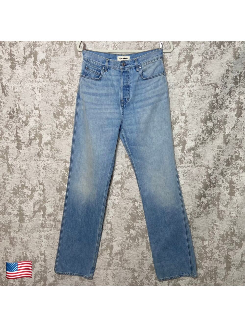 GRLFRND The Graham High Rise Relaxed Straight Leg Jeans in York Blvd